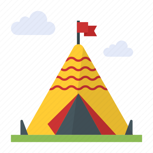 Outdoor, camping, vacation, tent, tourism icon - Download on Iconfinder