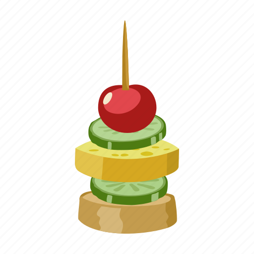 Canapes, food, ingredient, meat, sandwich, snack, vegetable icon - Download on Iconfinder