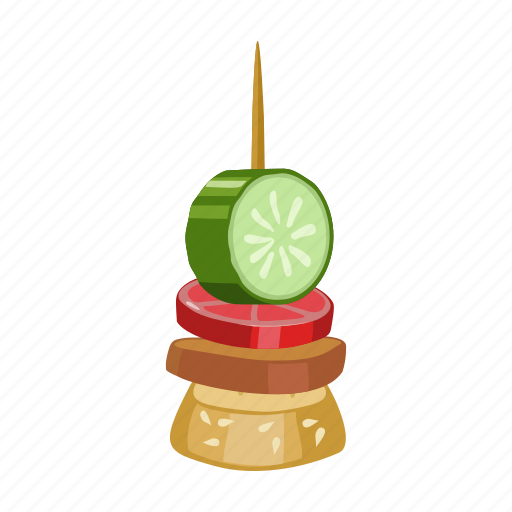 Canapes, food, ingredient, meat, sandwich, snack, vegetable icon - Download on Iconfinder