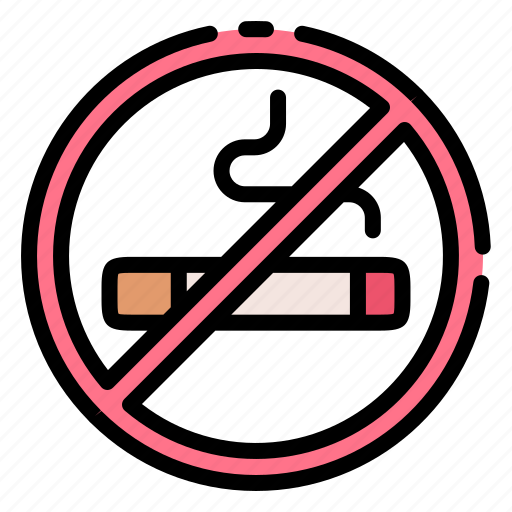 Smoke, no smoke, smoking, bad habit, no cigarettes, sign, no smoking icon - Download on Iconfinder