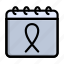 cancer, day, calendar, event, ribbon 