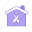 home, house, estate, world, cancer, ribbon, awareness, medical, medicine 