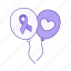 balloon, heart, world, cancer, ribbon, awareness, medical, medicine 