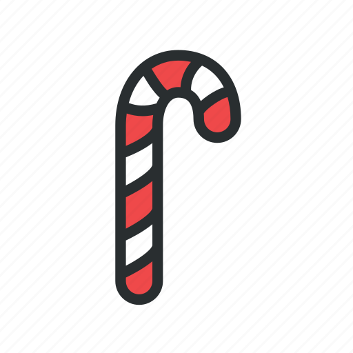 Candy cane, christmas candy, candy, candycane, peppermint candy, treat icon - Download on Iconfinder