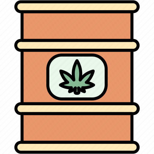 Barrel, oil, cannabidiol, cannabis, drugs, industry icon - Download on Iconfinder