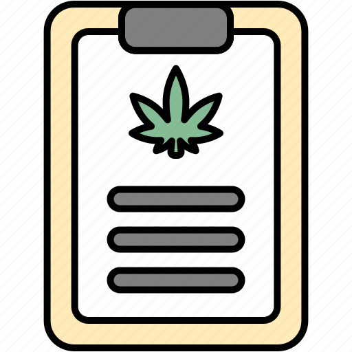 Clipboard, document, paper, cannabis, cannabidiol, cbd icon - Download on Iconfinder