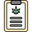 clipboard, document, paper, cannabis, cannabidiol, cbd 
