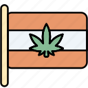 flag, marijuana, weed, cannabis, leaf