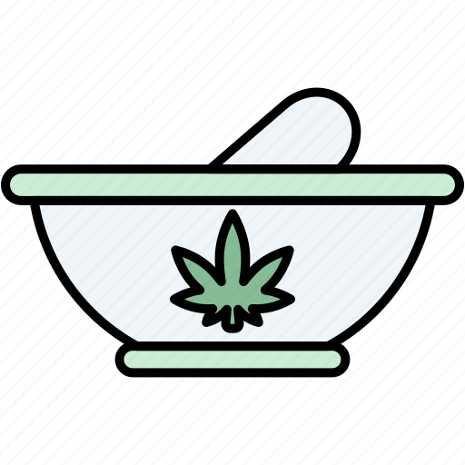 Mortar, cannabis, drugs, medicine, medical, health icon - Download on Iconfinder