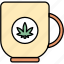 mug, cannabis, cannabidiol, tea, hot drink 
