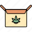 package, box, delivery, shipping, cannabis, marijuana 