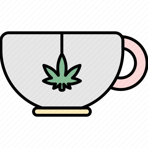 Tea, coffee, cannabis, drink, cannabidiol icon - Download on Iconfinder