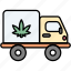 truck, delivery, marijuana, cannabidiol, shipping, logistics 
