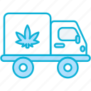 truck, delivery, marijuana, cannabidiol, shipping, logistics