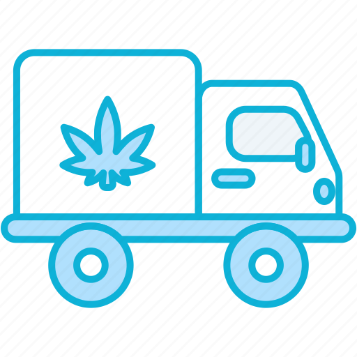 Truck, delivery, marijuana, cannabidiol, shipping, logistics icon - Download on Iconfinder