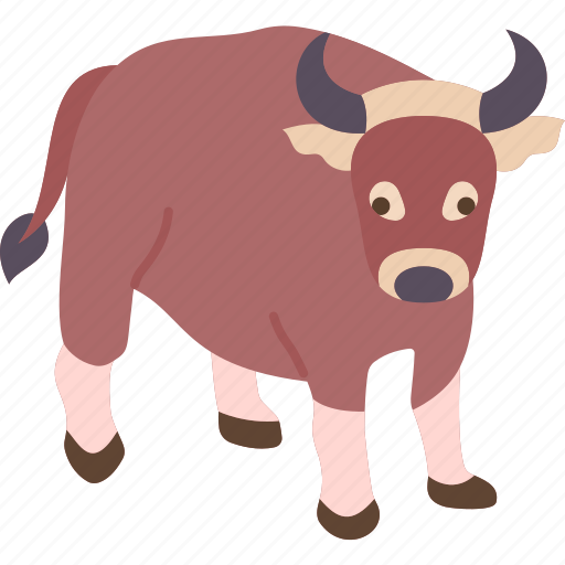 Bos, sauveli, ox, animal, wildlife icon - Download on Iconfinder