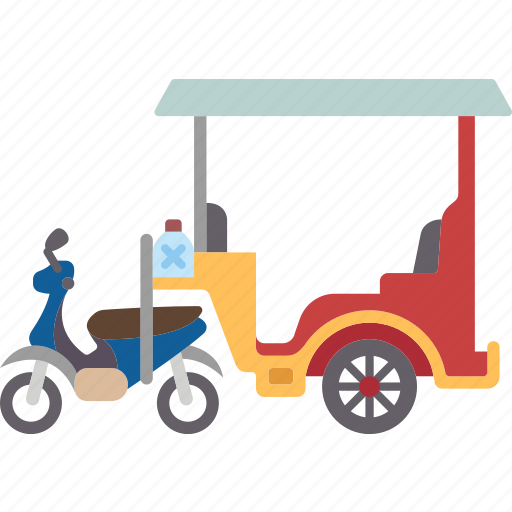 Tuktuk, motorbike, wheels, vehicle, transportation icon - Download on Iconfinder