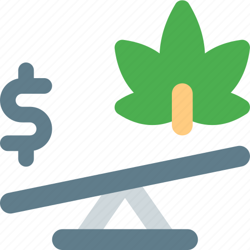 Cannabis, money, disbalance icon - Download on Iconfinder