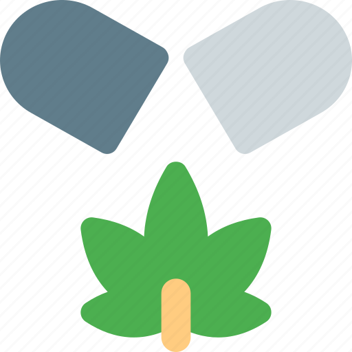Capsule, cannabis, leaf icon - Download on Iconfinder