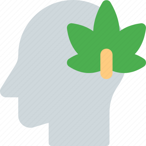 Head, cannabis, leaf icon - Download on Iconfinder