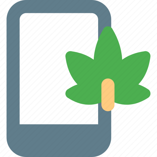 Mobile, cannabis, smartphone icon - Download on Iconfinder
