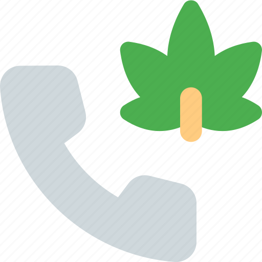 Phone, cannabis, call icon - Download on Iconfinder