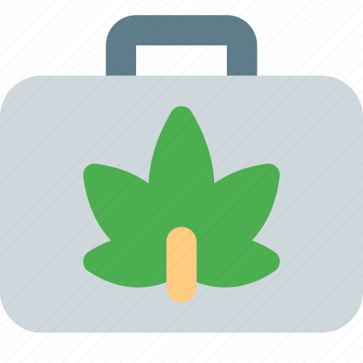 Suitcase, cannabis, leaf icon - Download on Iconfinder