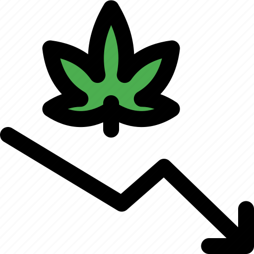 Cannabis, diagram, down icon - Download on Iconfinder