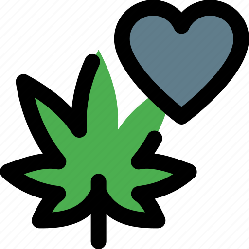 Cannabis, heart, love icon - Download on Iconfinder