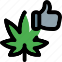 cannabis, like, thumbs up