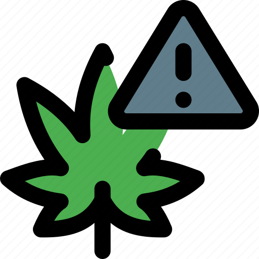 Cannabis, warning, alert icon - Download on Iconfinder