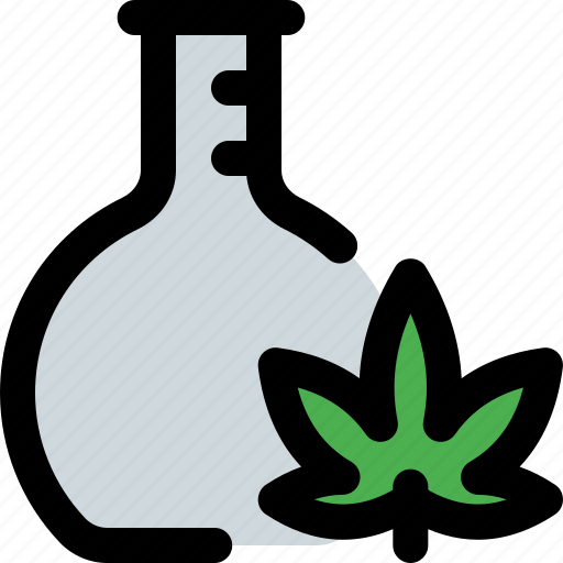 Flask, cannabis, laboratory icon - Download on Iconfinder
