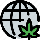 globe, cannabis, global