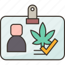 cannabis, license, badge, farming, permit