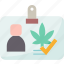 cannabis, license, badge, farming, permit 