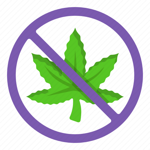 Cannabis, marijuana, drug, hemp, weed, prohibition, no icon - Download on Iconfinder