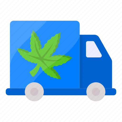 Cannabis, marijuana, drug, truck, transportation, delivery, ganja icon - Download on Iconfinder