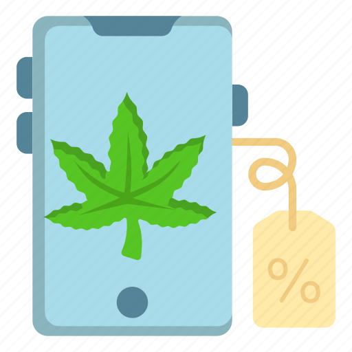 Cannabis, marijuana, drug, weed, online, selling, mobile icon - Download on Iconfinder