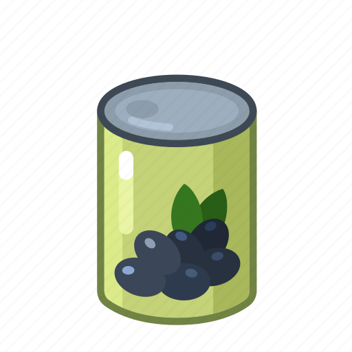 Canned, food, olives, black icon - Download on Iconfinder