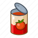 canned, food, tomato, soup, open