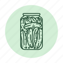 pickled, cucumbers, jar