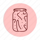 pickled, lecho, sauce, jar