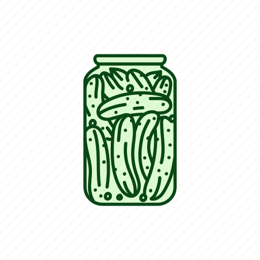 Pickled, cucumbers, jar icon - Download on Iconfinder