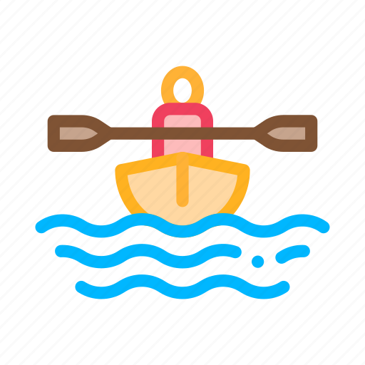 Boat, canoeing, man, oar icon - Download on Iconfinder