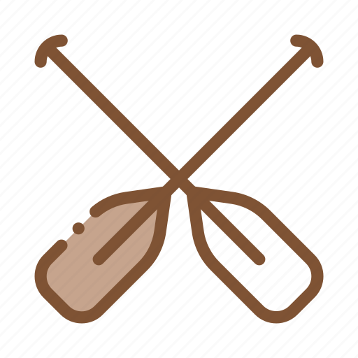 Boat, canoeing, oars, ship icon - Download on Iconfinder