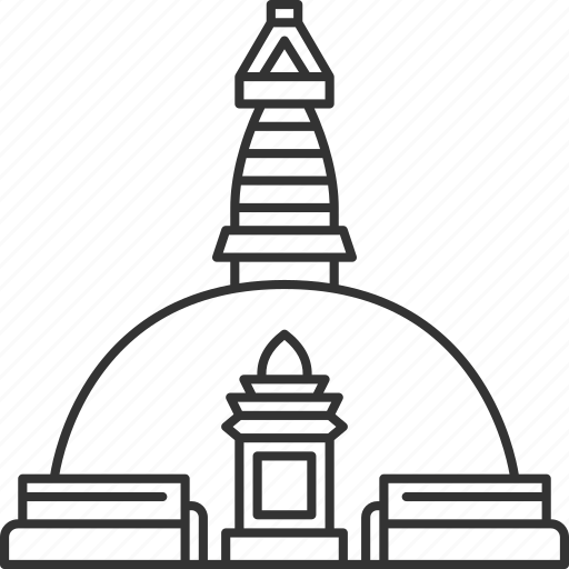 Kathmandu, nepal, boudhanath, stupa, temple icon - Download on Iconfinder