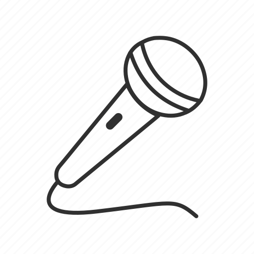Handheld microphone, mic, mic wire, mic with wire, mic with wires, microphone, microphone cord icon - Download on Iconfinder