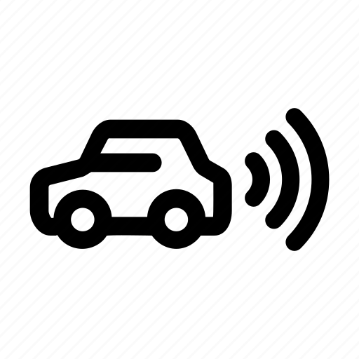 Car, sensor, vehicle, automobile, signal, transportation, transport icon - Download on Iconfinder