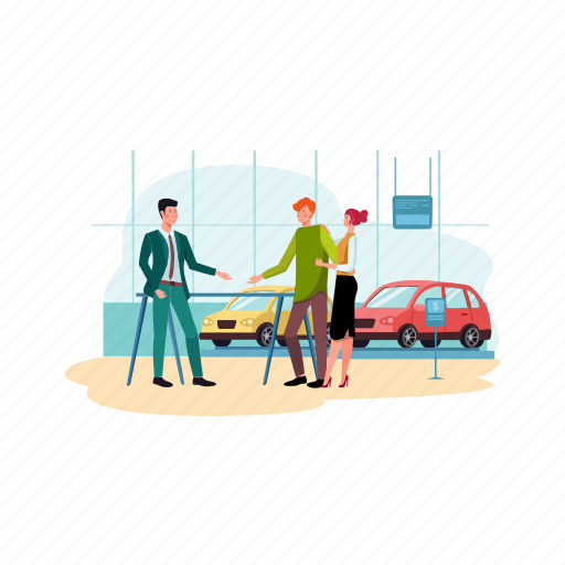 Agent, dealership, car, automobile, rent, deal, purchase illustration - Download on Iconfinder