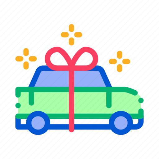 Bow, car, de, gift, holiday, present, transport icon - Download on Iconfinder